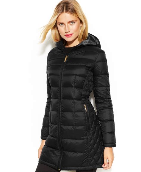 michael kors black coats|Michael Kors black puffer coat.